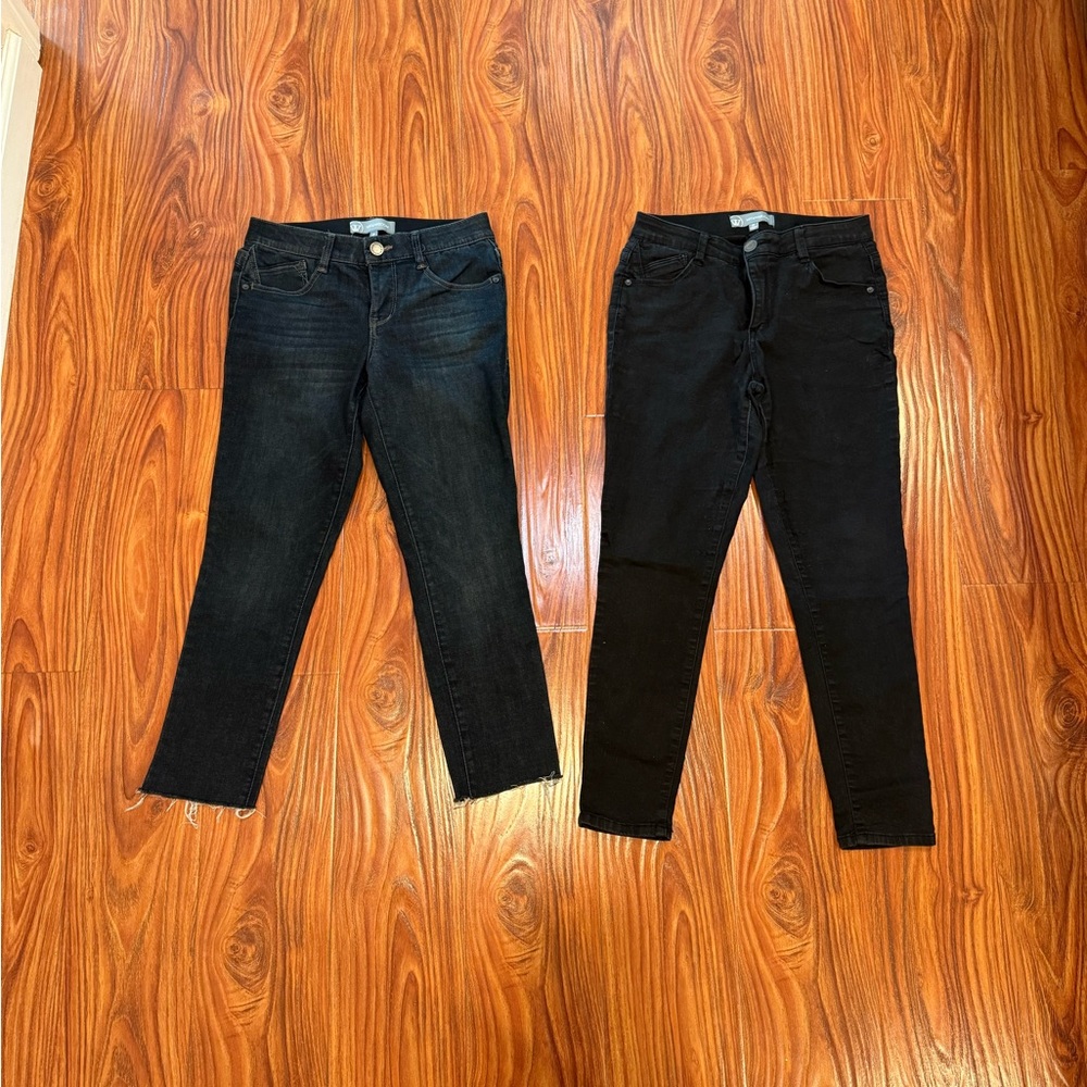 Wit & Wisdom High Waist Ankle Skinny Jeans Size 2P 2 pcs (blue and black)